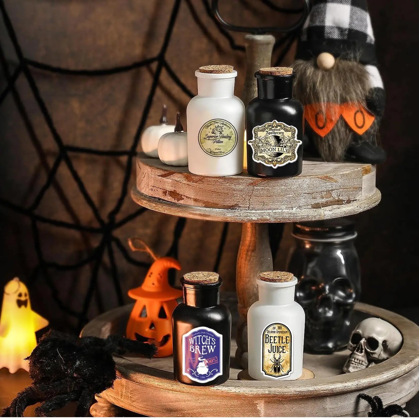 50Pcs Halloween Potion Label Stickers for Bottles & Decor