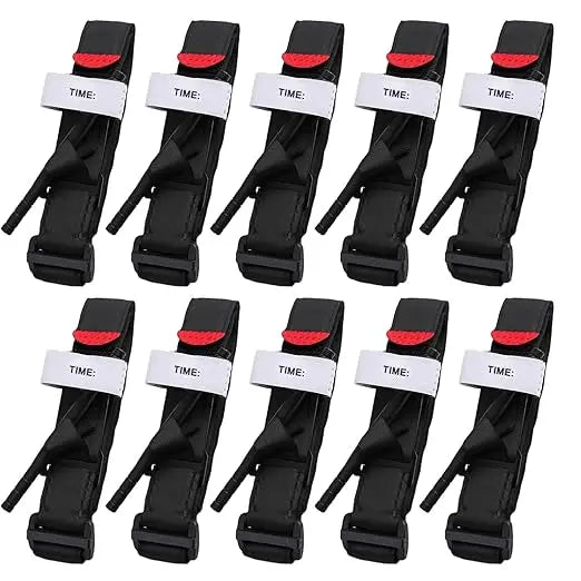 Tourniquet Emergency Tactical Emergency Strap Single Handed Medical First Aid Equipment for Hiking Camping Travel Outdoor Sports Peaceful Pleasures Health and Wellness 10pcs tourniquet