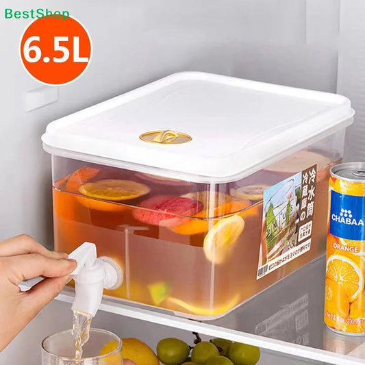 6.5L Cold Water Pitcher Dispenser with Spigot | Fridge Jug Beverage Pitcher Dispenser Oasis Select