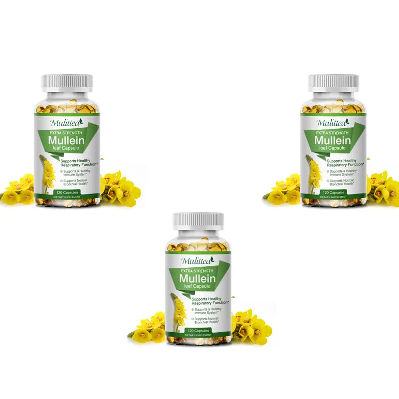 Mullein Leaf Capsules – Lung Cleanse & Respiratory Support | 120 Count Peaceful Pleasures Health and Wellness 120pcs 3bottles United States