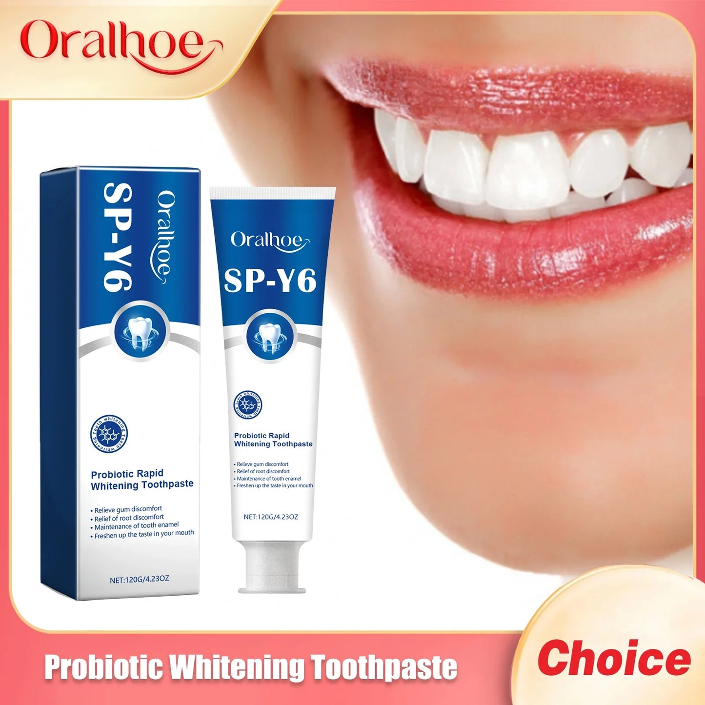 Oralhoe Probiotic Whitening Toothpaste – Fresh Breath 120g