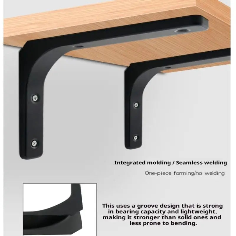 1PC Wall Mounted Shelf Angle Brackets Industrial Floating L Shelf Bracket Thick Heavy Duty Peaceful Pleasures Health and Wellness