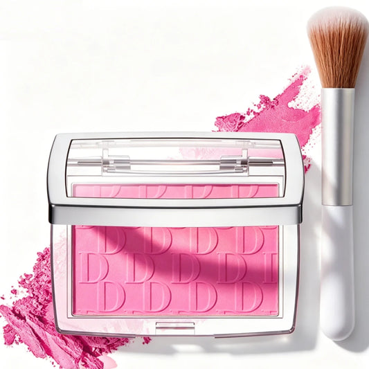 2pcs Matte Embossed Blush Palette High Pigmented Pink Coral Cheek Blush Powder With Professional Makeup Brush Peaceful Pleasures Health and Wellness