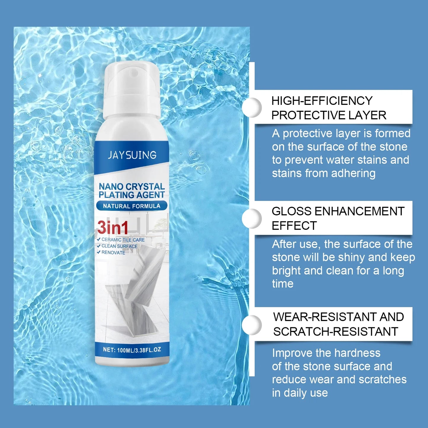 Nano Crystal Plating Spray – Stone & Ceramic Tile Repair Polish