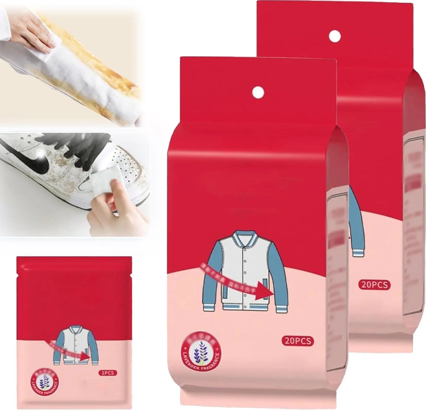 Disposable Clothing Stain Remover Wipes – No-Wash Formula