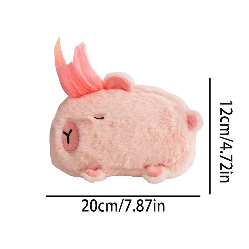 Plush Capybara Pencil Case – Large Capacity Stationery Pouch