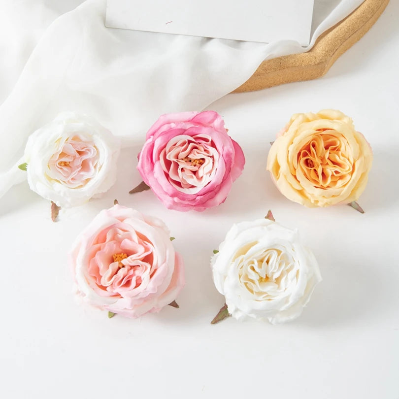 Artificial Silk Peony Flower Heads 25/50PCS | Wedding & Decor