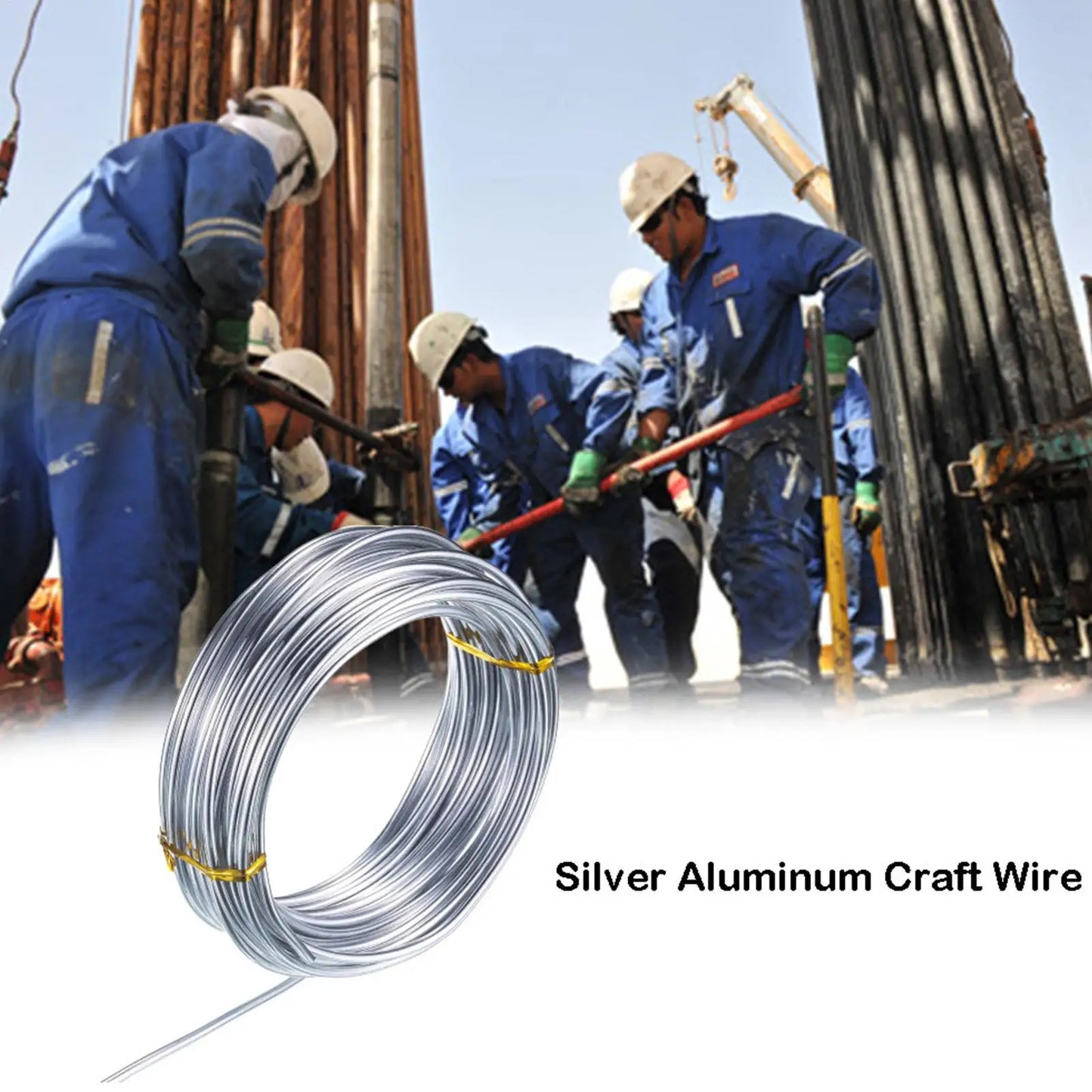 10M Silver Aluminum Craft Wire – 1mm 1.5mm 2mm DIY Jewelry Wire