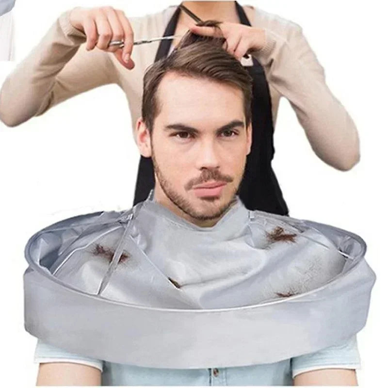Hair Cut Umbrella Capes Haircut Cloak Cloth Hair Dye Three-Dimensional Breathable Household Haircut Cloak Foldable Haircut Tool Peaceful Pleasures Health and Wellness Light Grey