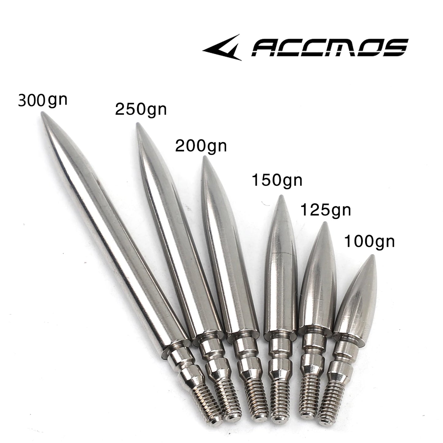 Arrowhead Stainless Steel Archery Replaceable Screw-in Tip 100 125