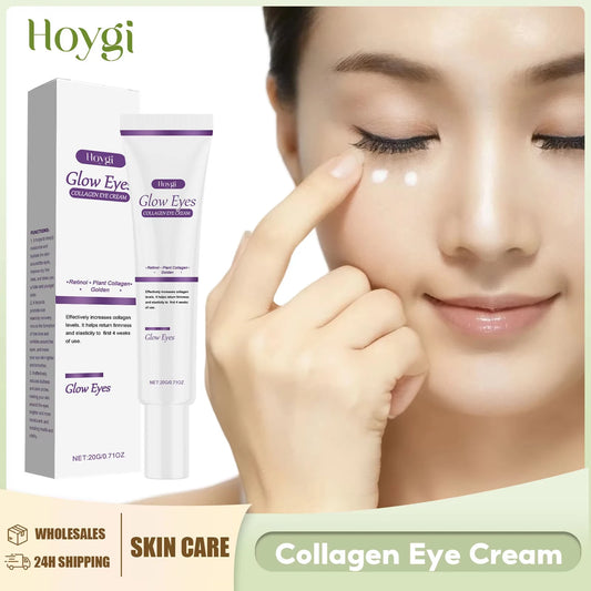 Hoygi Collagen Eye Cream Fade Fine Lines Eye Bags Remover Puffiness Anti Dark Circles Moisturizing Firming Nourishing Eye Care Peaceful Pleasures Health and Wellness Default Title