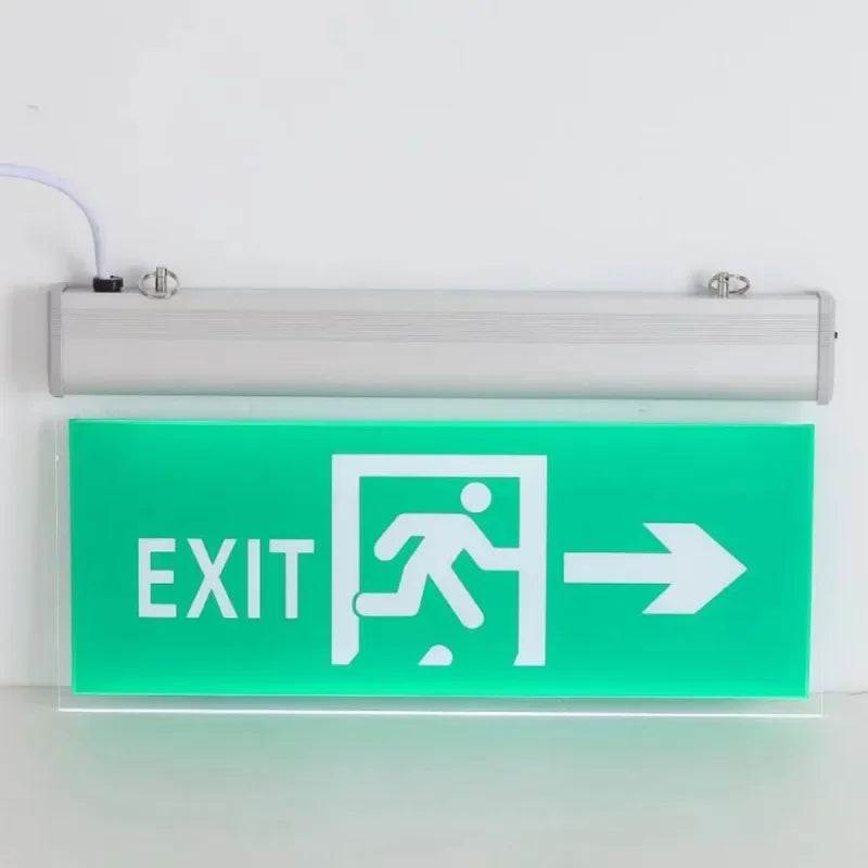 LED Emergency Exit Light Rotatable Acrylic Wall Sign AC85-265V