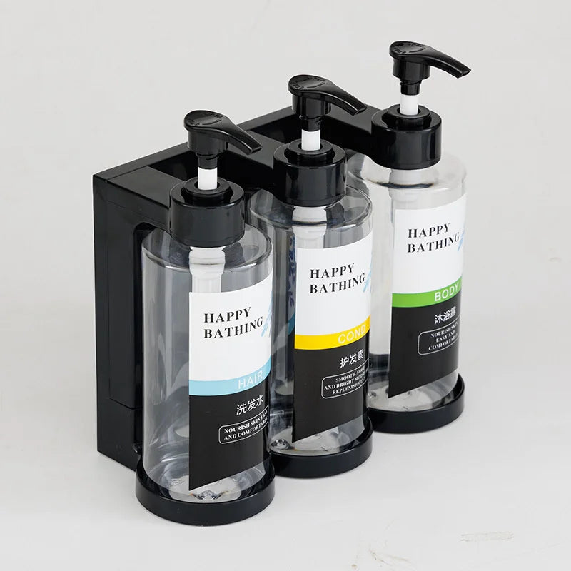 Wall Mounted Soap Dispenser Set – Shampoo, Gel & Hand Soap