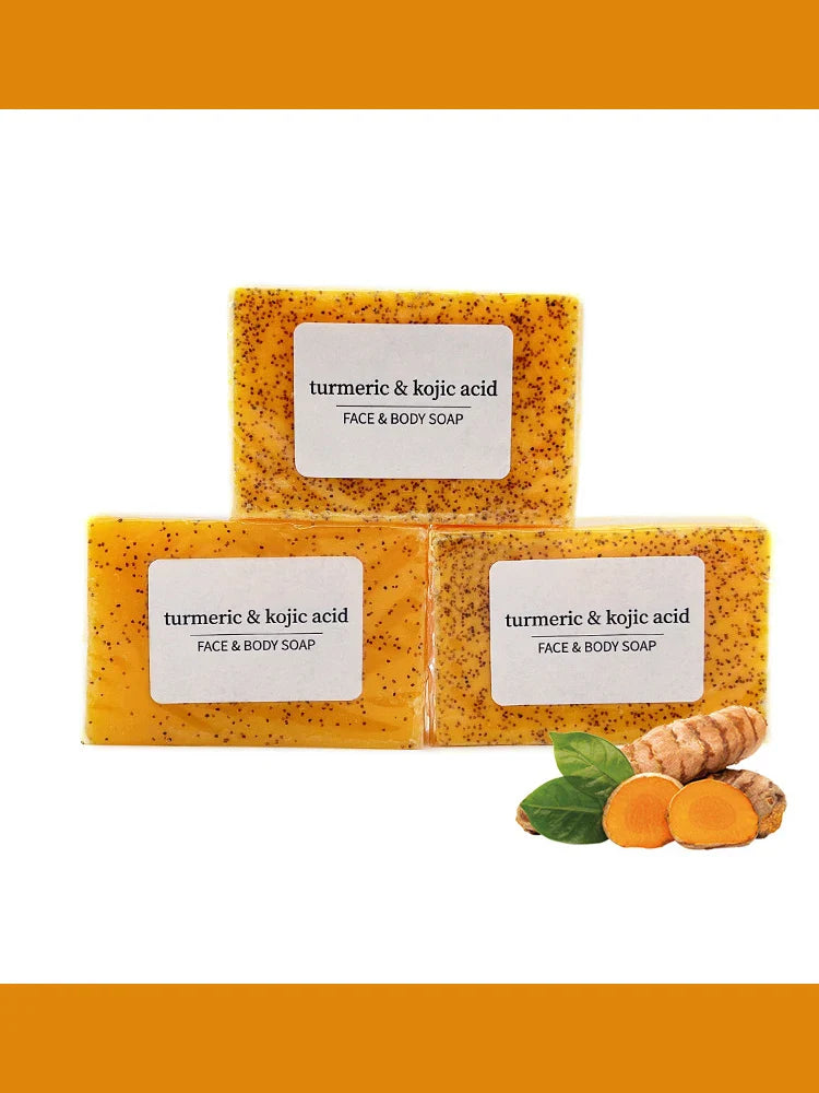 Turmeric Kojic Acid Bar Soap – Natural Face & Body Wash 100g