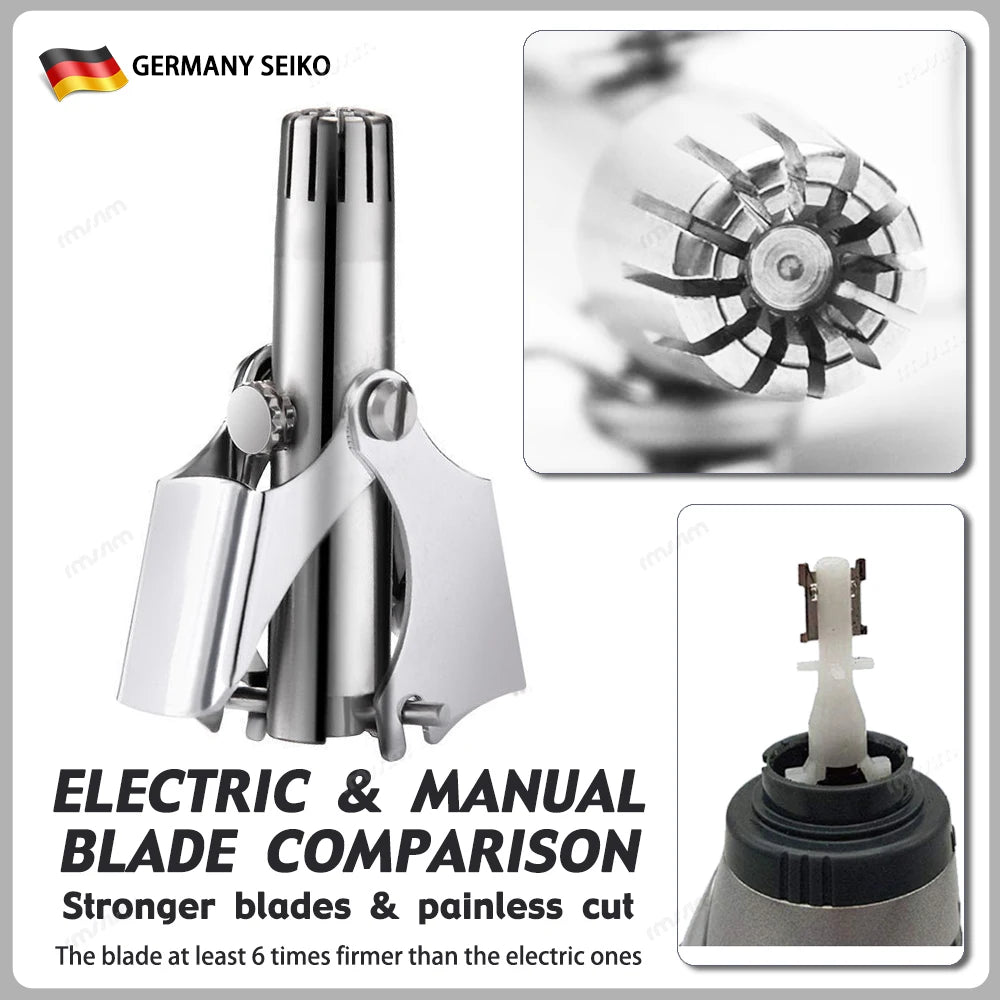 FAHE Manual Stainless Steel Nose & Ear Hair Trimmer