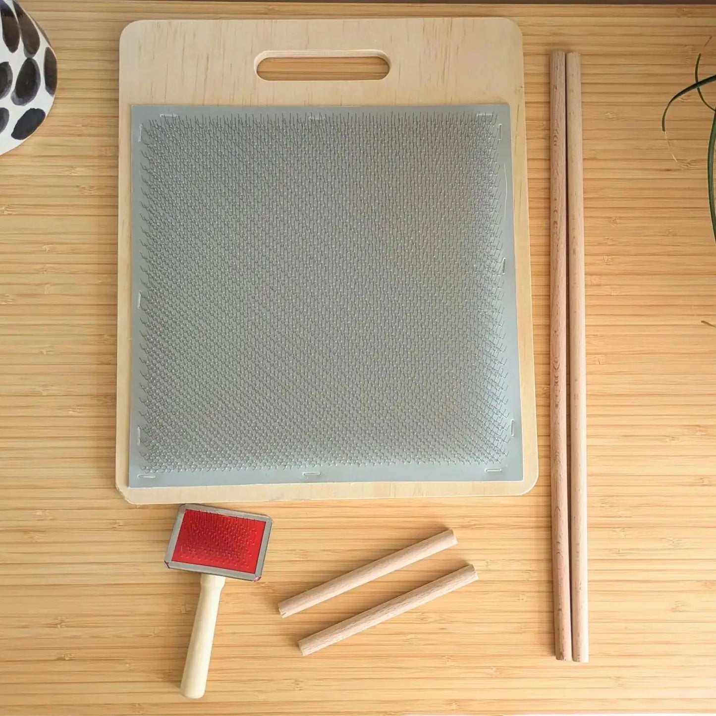 Wool Carding Board Hand Wool Carders Fiber Blending Mat for Wool Felting Making Rolags Fiber Mixing Preparation DIY Craft Tools Peaceful Pleasures Health and Wellness Default Title