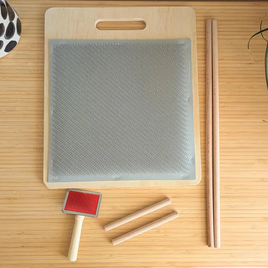 Wool Carding Board Hand Wool Carders Fiber Blending Mat for Wool Felting Making Rolags Fiber Mixing Preparation DIY Craft Tools Peaceful Pleasures Health and Wellness Default Title