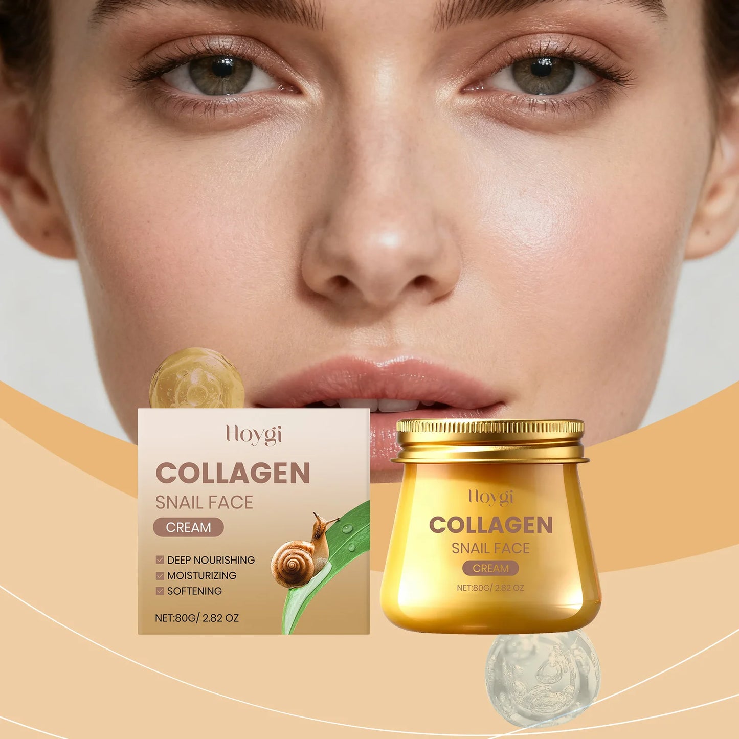 Hoygi Collagen Snail Anti-Aging Moisturizing Face Cream 80g