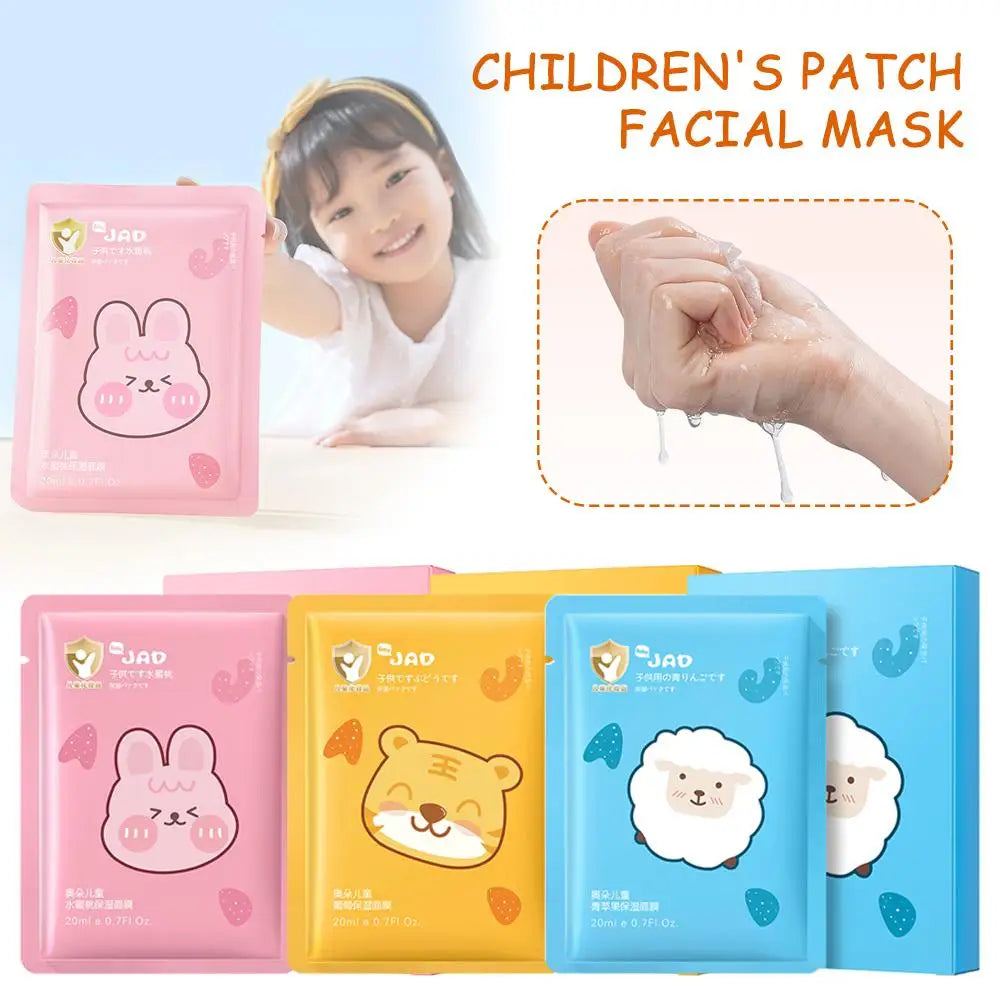Cute Animal Cartoon Sheet Masks for Kids – 5pcs Gentle Moisturizing Spa Face Masks for Ages 3–15 Peaceful Pleasures Health and Wellness