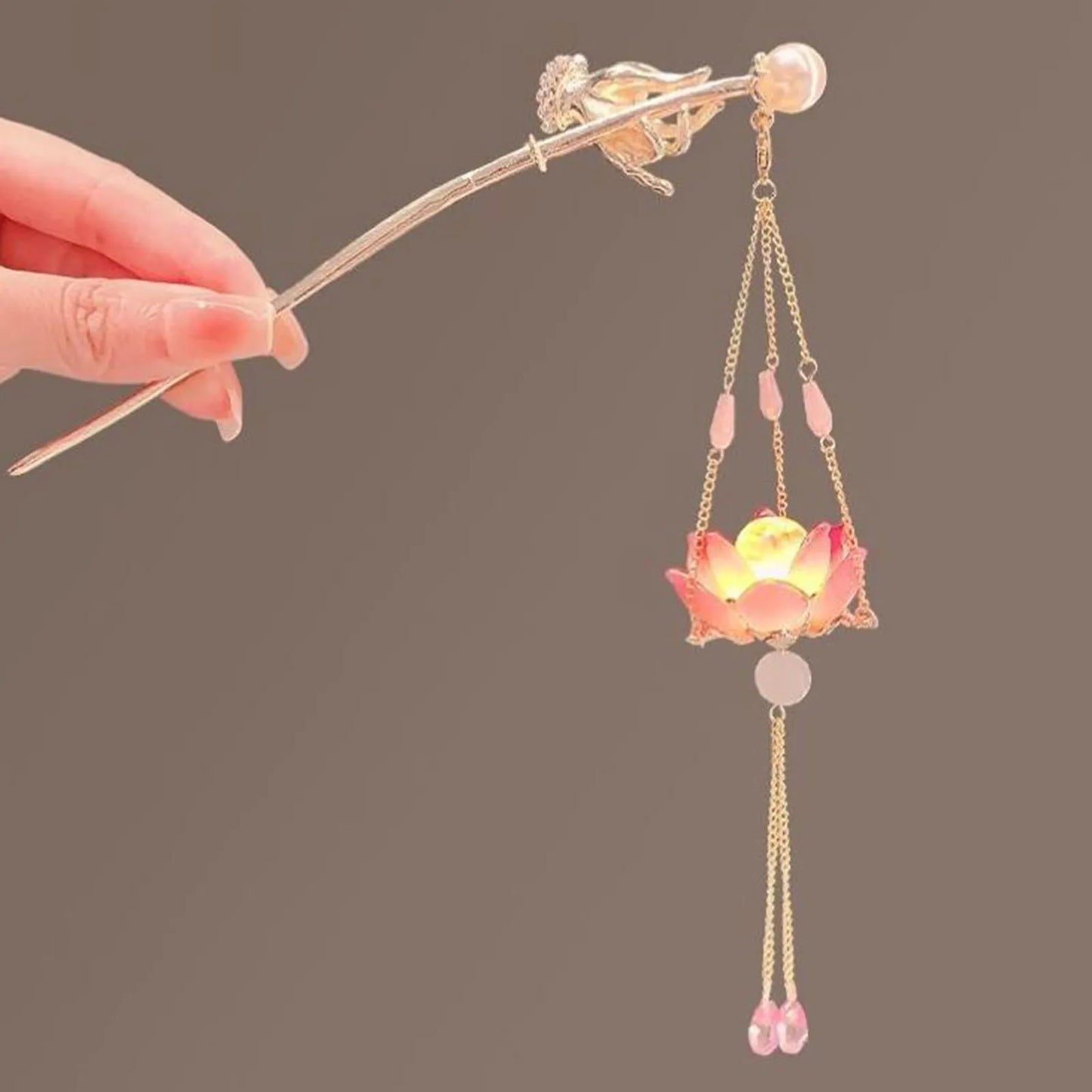 Vintage Hanfu Tassel Hairpin Vintage Chinese Style Hair Fork Lantern Hair Stick for Chinese Hanfu Cosplay Costume Peaceful Pleasures Health and Wellness