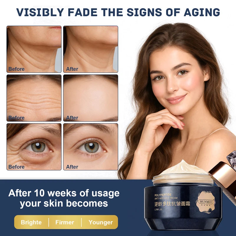 Polypeptide Anti-Wrinkle Firming Anti-Aging Face Cream | Firming Lifting Moisturizer | Wrinkle Reduction | 24H Hydration Peaceful Pleasures Health and Wellness