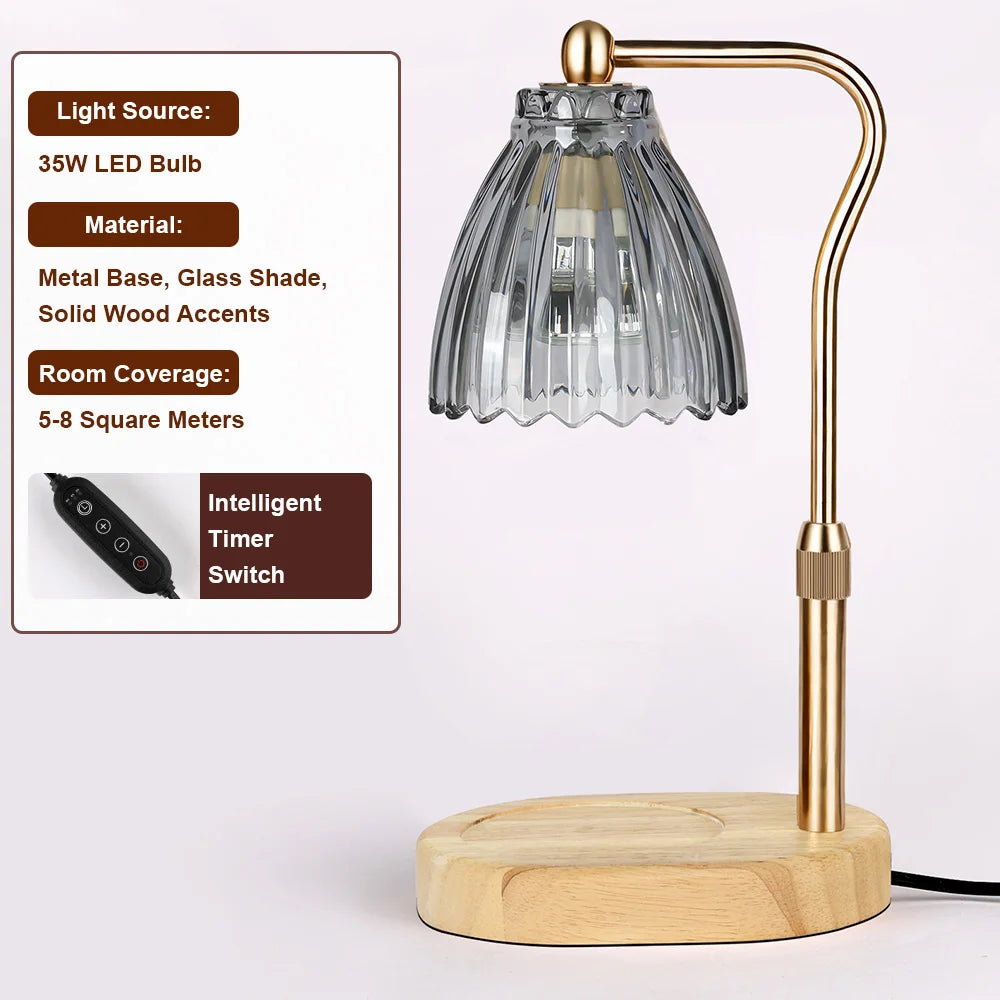 Nordic Candle Warmer Lamp with Timer & Dimmer | Wax Melt Light