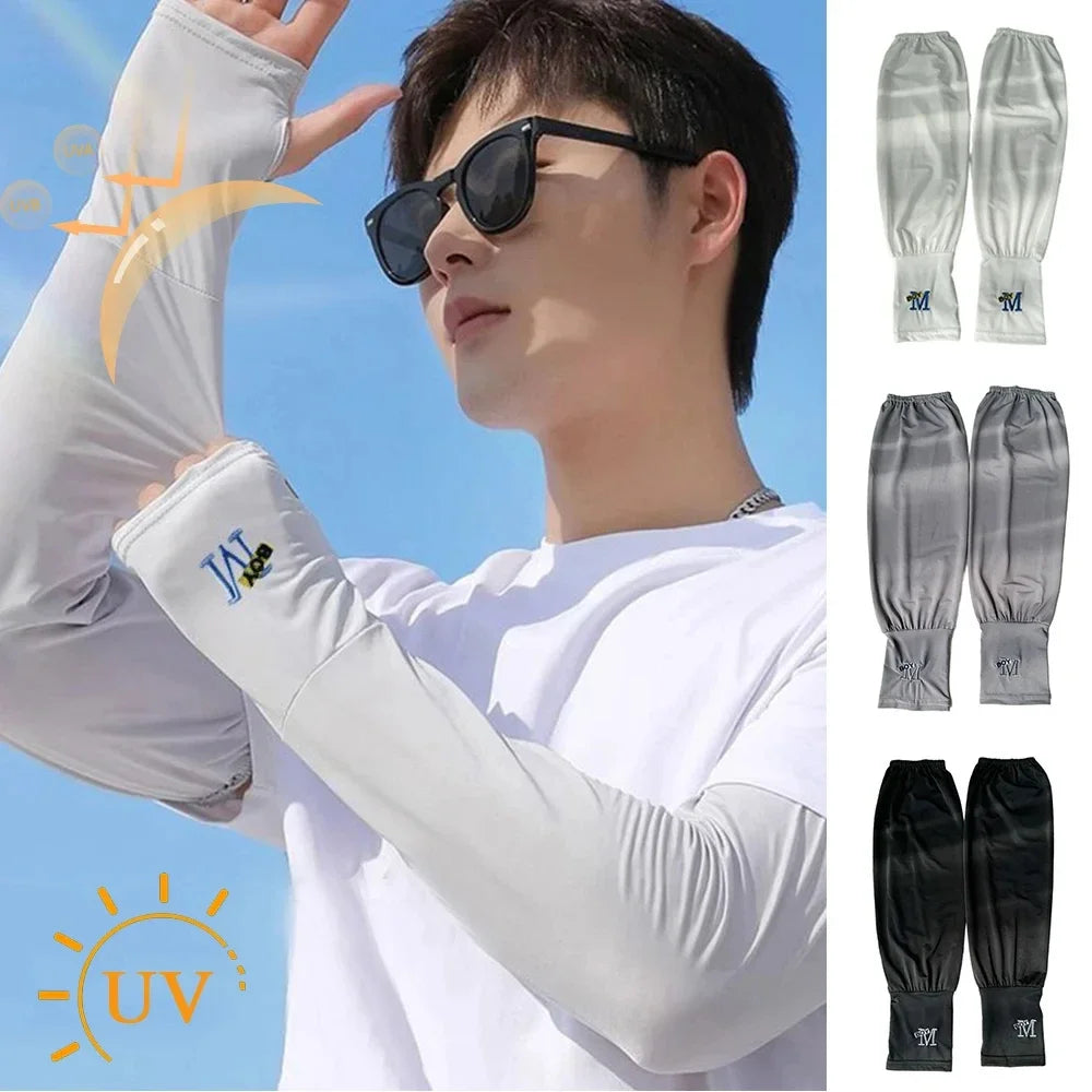 Men's UV Protection Ice Arm Sleeves | Cycling & Outdoor UV Arm Sleeves Peaceful Pleasures Health and Wellness