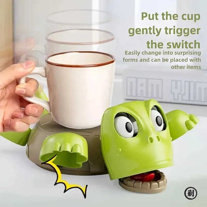 3D Printed Panicked Turtle Coaster Home Office Decorative Coffee Tea Cup Mat Insulation Pad Mug Holder with Funny Expression Peaceful Pleasures Health and Wellness