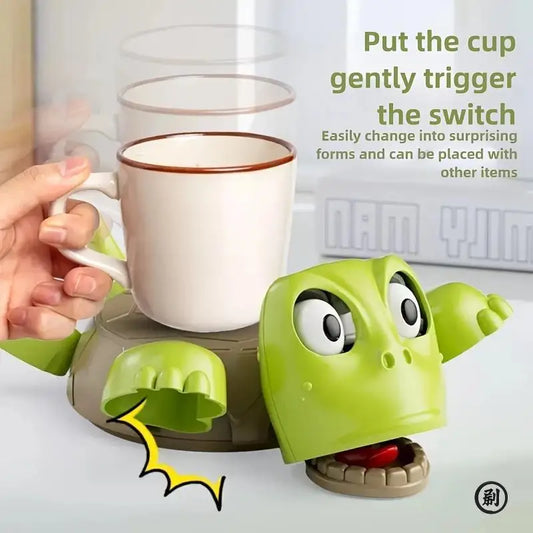 3D Printed Panicked Turtle Coaster Home Office Decorative Coffee Tea Cup Mat Insulation Pad Mug Holder with Funny Expression Peaceful Pleasures Health and Wellness