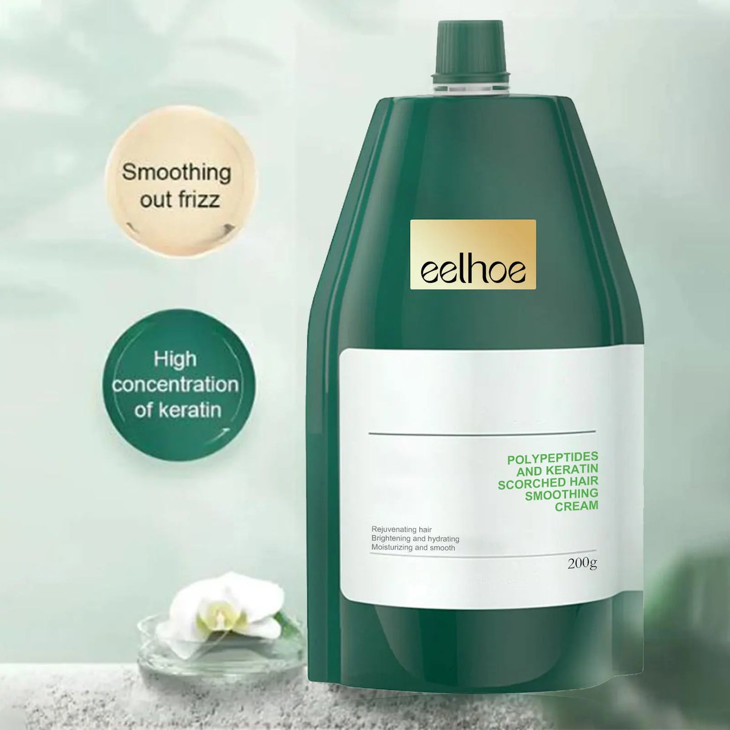 Keratin Hair Cream Quickly Smoothing Hair Reduce Frizz Split Ends Repairing Dry Damaged Scalp Moisturizing Hair Treatment Cream Peaceful Pleasures Health and Wellness