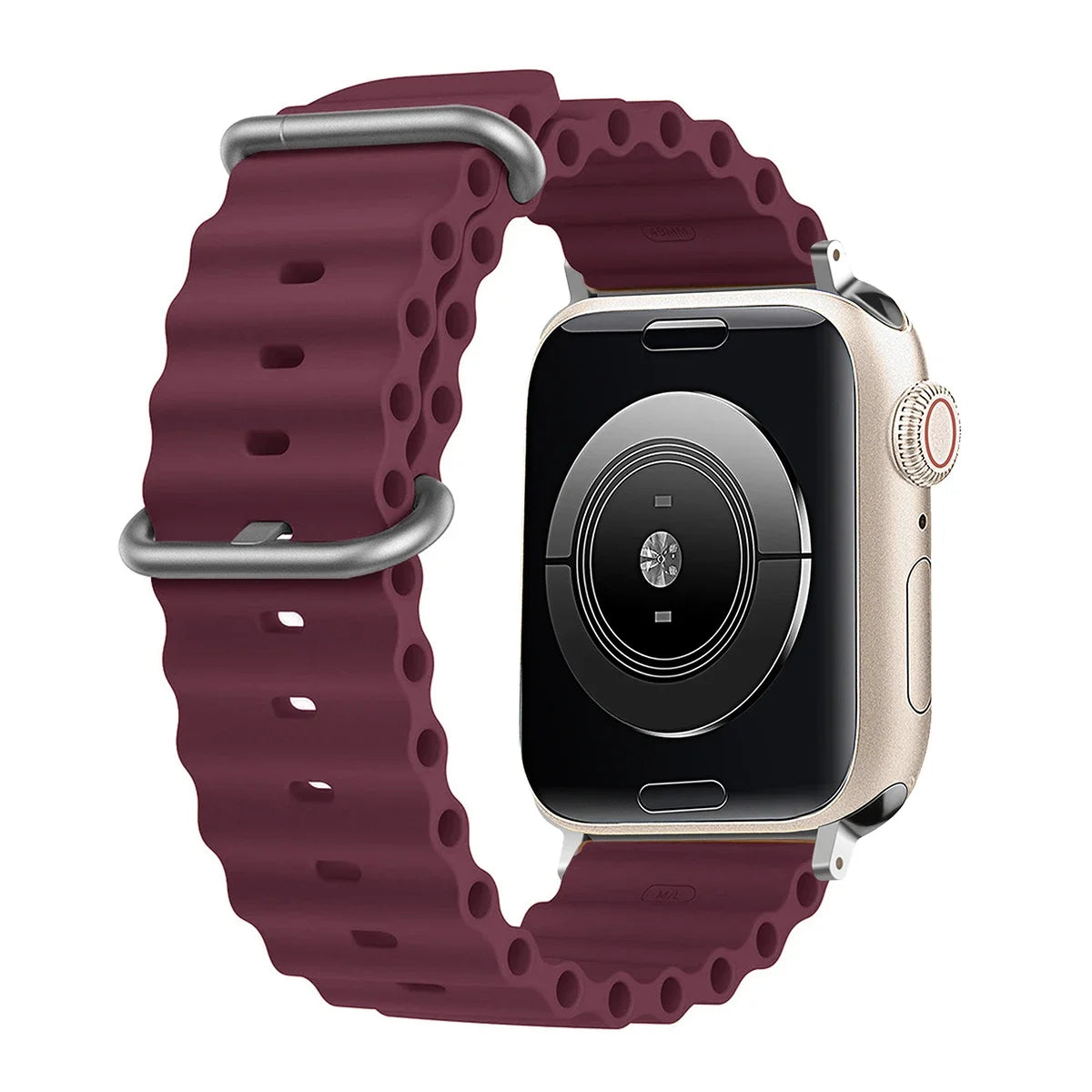 Silicone Ocean strap for Apple watch band Ultra Series 9 SE iwatch 42mm 44mm 45mm 49mm 38mm 40mm 41mm correas 49 44 45 mm bands Peaceful Pleasures Health and Wellness WR 42mm 44mm 45mm 49mm