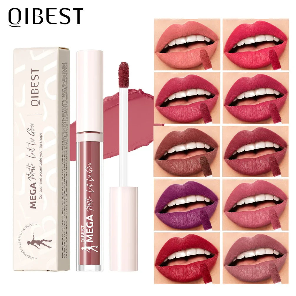 QIBEST 24-Shade Matte Liquid Lipstick – Waterproof & Long-Lasting