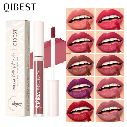 QIBEST 24-Shade Matte Liquid Lipstick – Waterproof & Long-Lasting Matte Liquid Lipstick Oasis Select