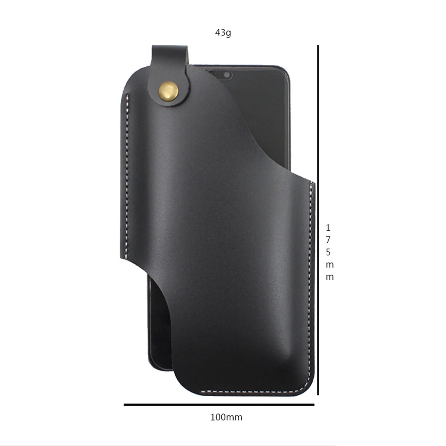 Durable Phone Belt Holder Pouch Universal Black Phone Holster with Belt Loops for Men Carrying Pouch Peaceful Pleasures Health and Wellness