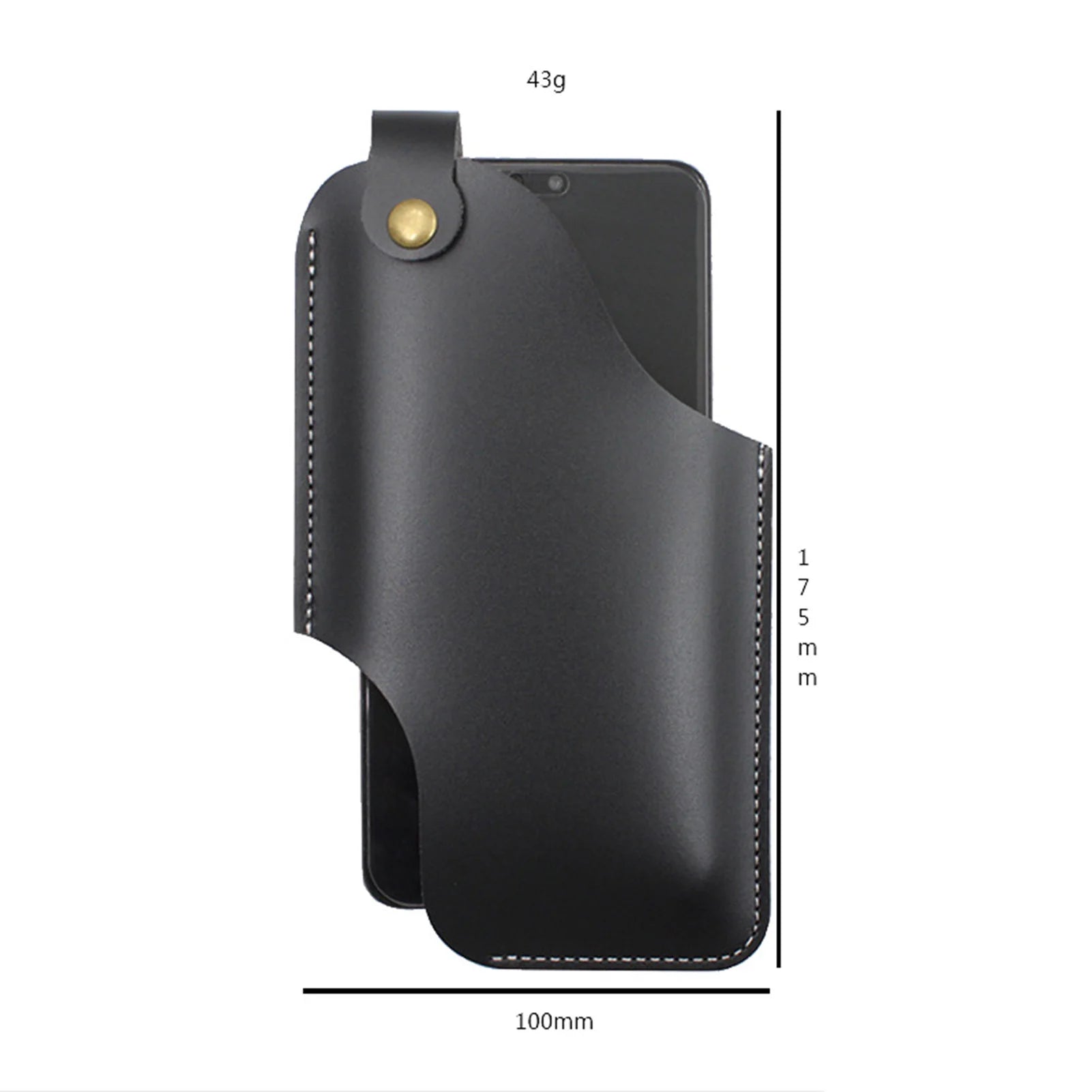 Durable Phone Belt Holder Pouch Universal Black Phone Holster with Belt Loops for Men Carrying Pouch Peaceful Pleasures Health and Wellness