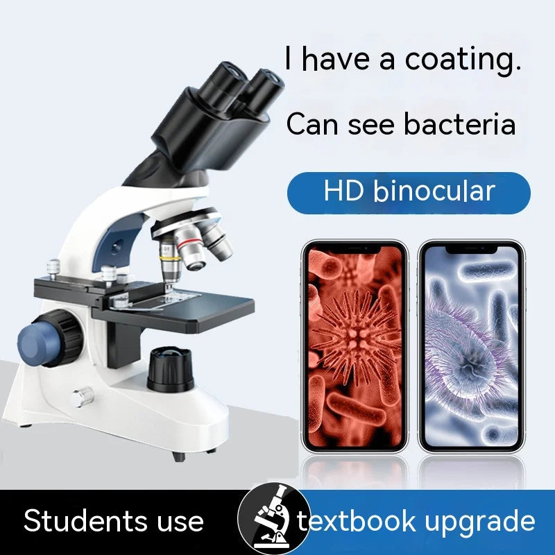 Binocular Biological Microscope Professional Microscope 40-1600X High Power Electron Microscope Peaceful Pleasures Health and Wellness
