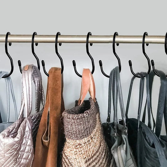 4-Pack Purse Hangers for Closet | Twist Design Bag Hooks Closet Purse Hooks Peaceful Pleasures Health and Wellness