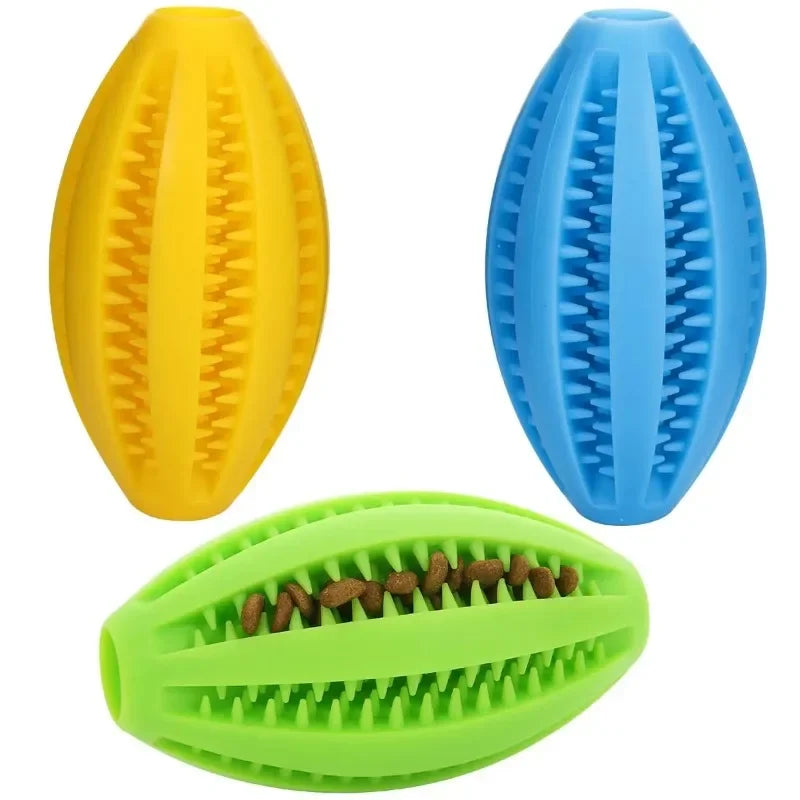 Natural Rubber Dog Chew Ball | Treat-Dispensing Teeth Toy