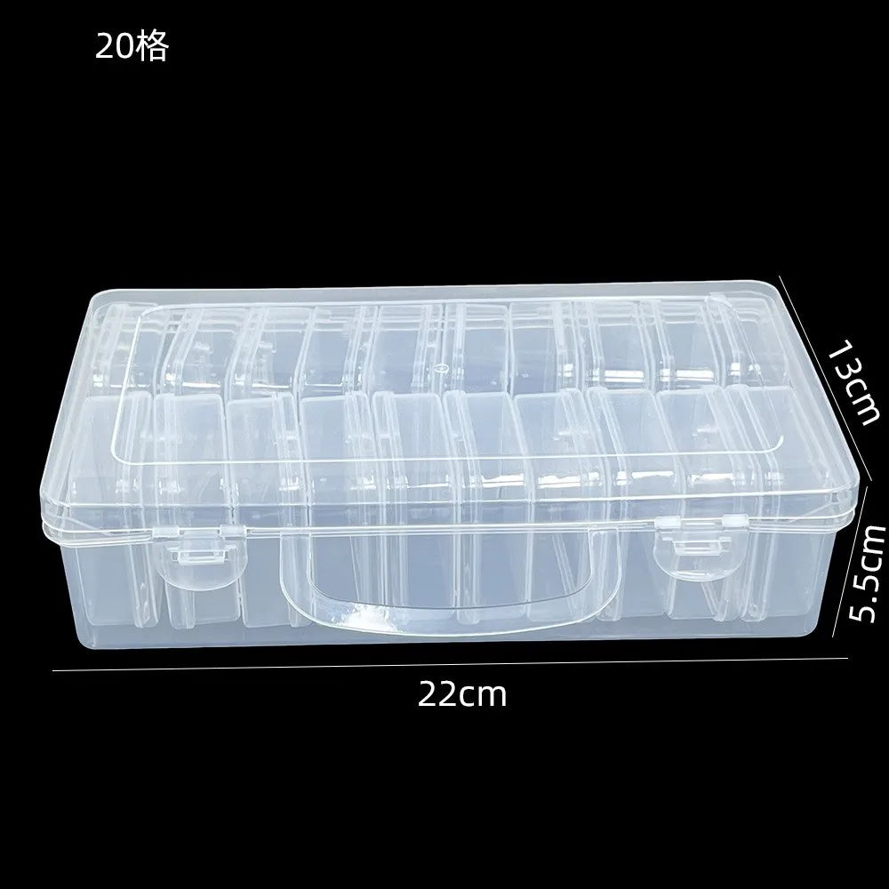 Organizer Box Small Beads Organizers and Storage Plastic Cases Mini Clear Storage Containers Boxes with Hinged Lid and Rectangl Peaceful Pleasures Health and Wellness 20gird