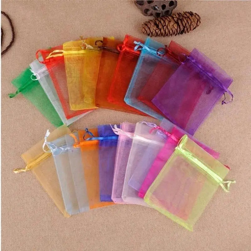 Drawable Organza Bags Wedding Christmas Jewelry Packaging Random