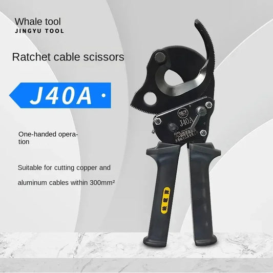 J40A Ratchet Cable Cutter Up to 300mm² | Steel Wire Cutting Tool Ratchet Cable Cutter Peaceful Pleasures Health and Wellness