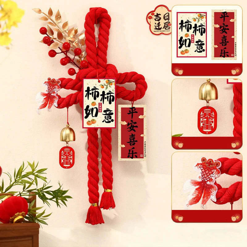 2026 Year of the Horse Chinese Knot Door Hanging | New Year Decor