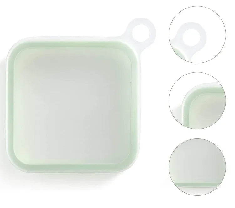 Silicone Sandwich & Toast Bento Box – Portable, Microwavable, Leakproof, Eco-Friendly Kids Lunch Box