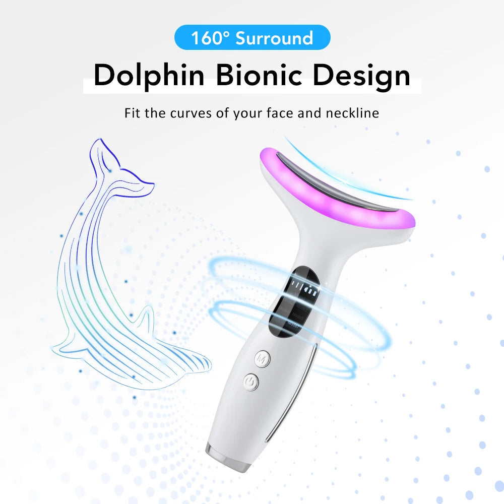 7in1 Neck Face Beauty Device Photon Neck Face Lifting Massager Reduce Double Chin Skin Tightening Facial Massager Skincare Tool Peaceful Pleasures Health and Wellness