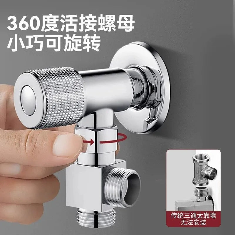 G1/2 Brass Triangle Valve – Water Stop Valve | Bathroom & Laundry