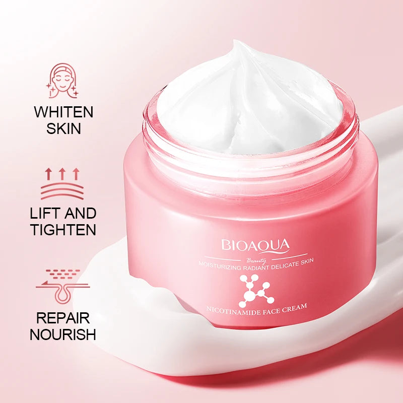 BIOAQUA Nicotinamide Face Cream – Snail Collagen Anti-Aging