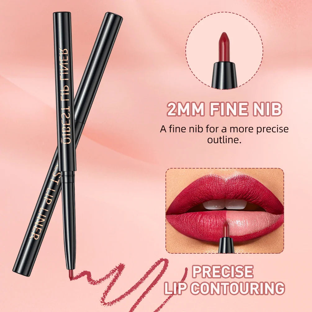 QIBEST 3-in-1 Matte Lipstick, Lip Liner & Gloss Set