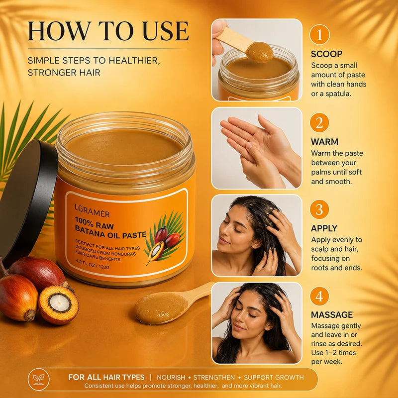 LGRAMER Batana Solid Hair Mask – Deep Hydration All Hair Types