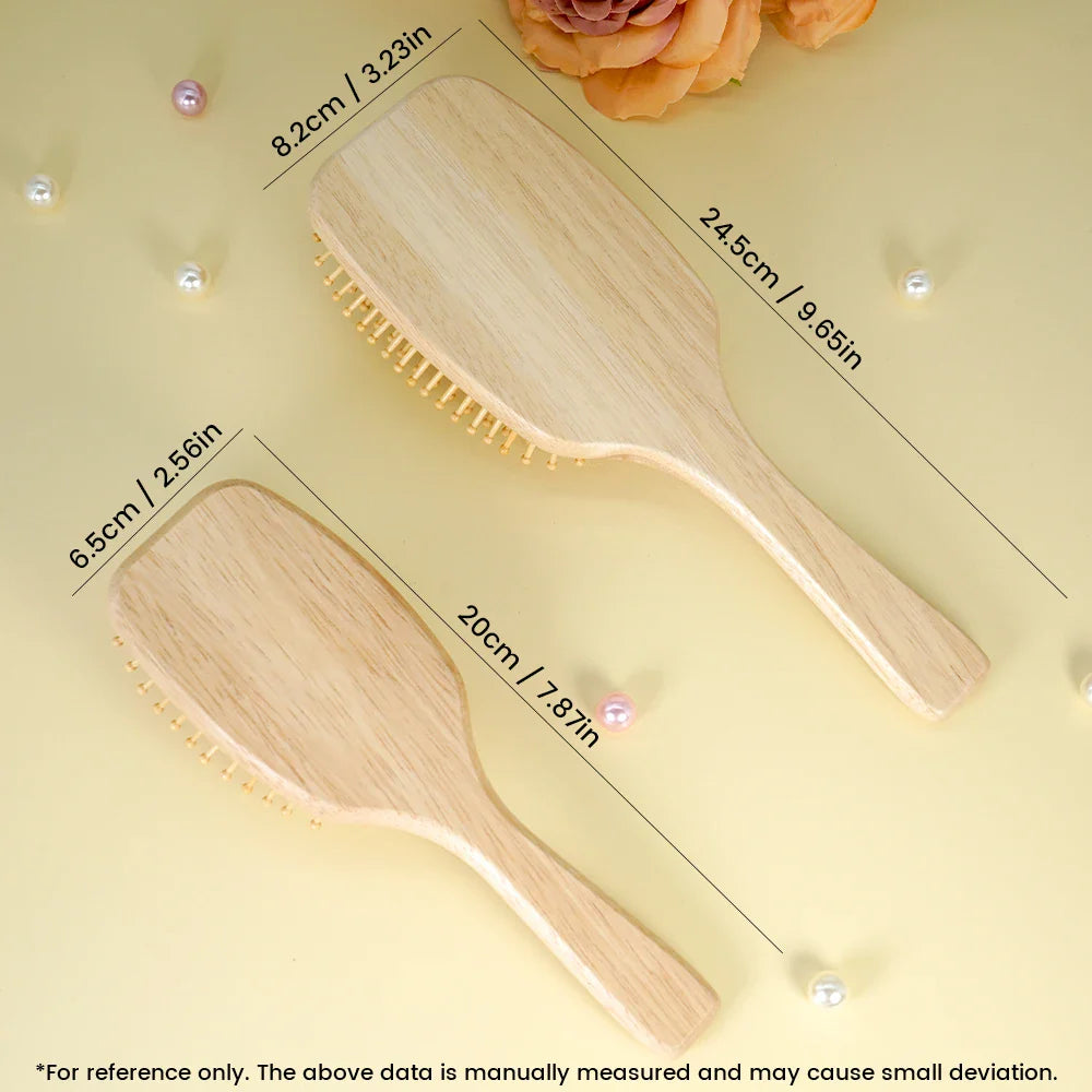 Bamboo Air Cushion Paddle Comb – Scalp Massage & Detangler