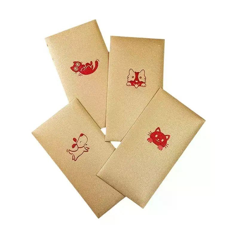 6-Pack Hot Stamping Lucky Money Red Envelopes – Birthday & Wedding